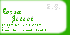 rozsa zeisel business card